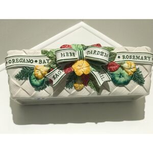 Fitz & Floyd Herb Planter: 1990's Ceramic Planter